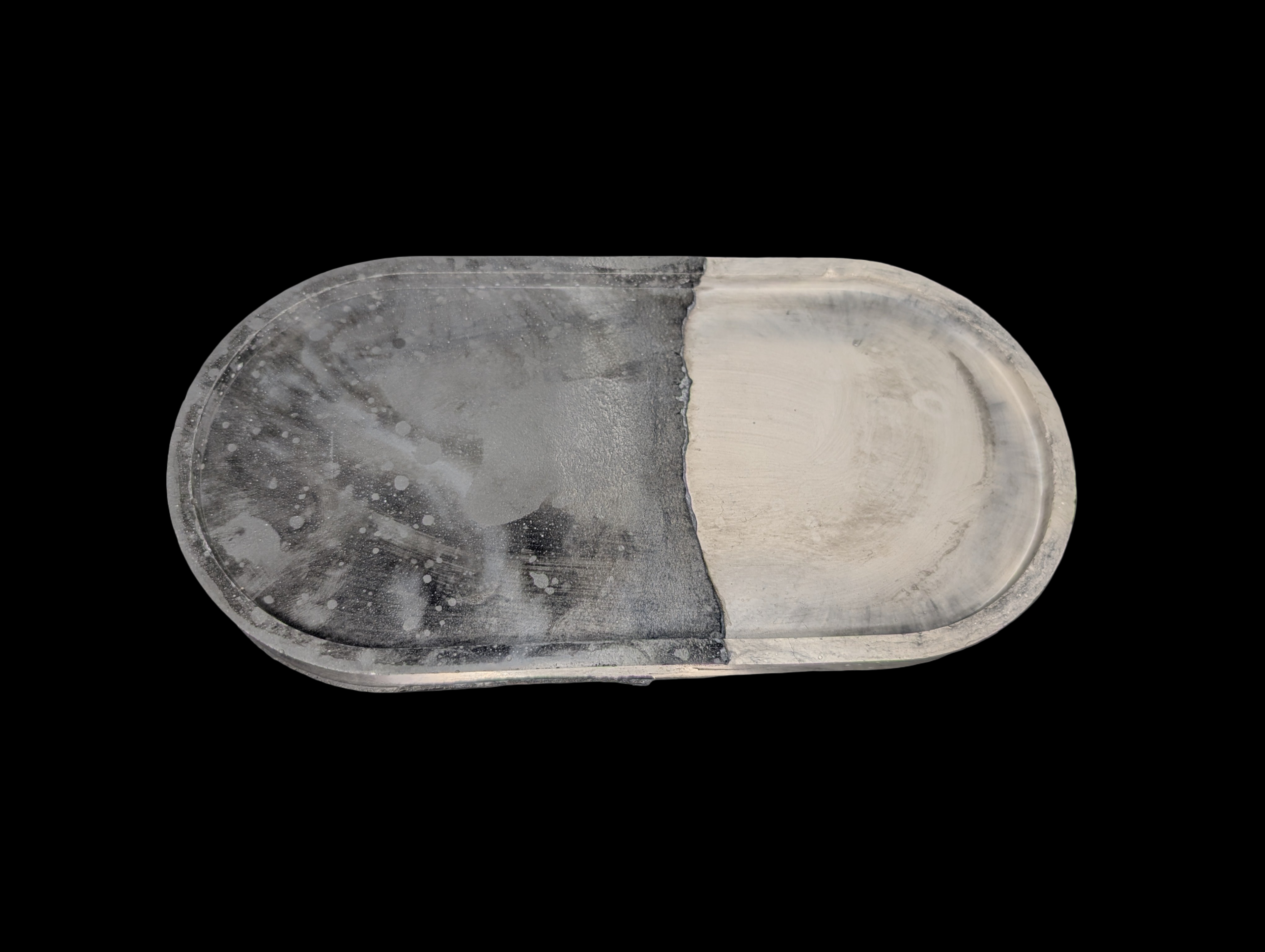 Handmade Oval Concrete Tray – Minimalist Modern Home Décor