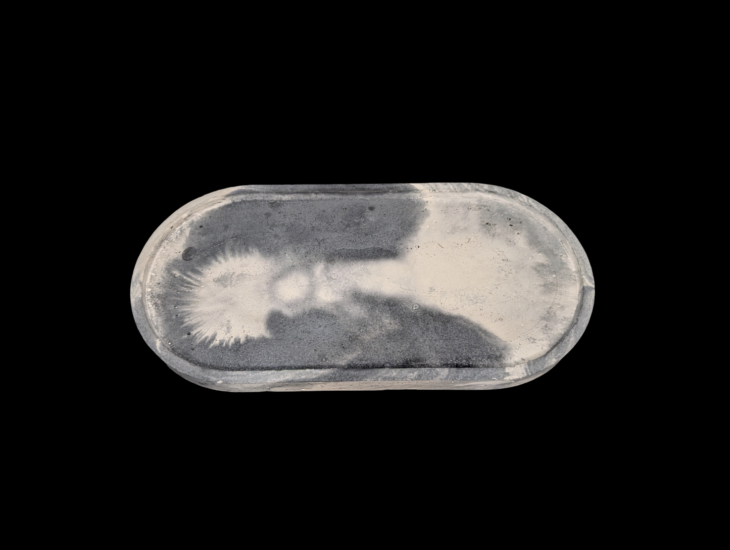 Handmade Oval Concrete Tray – Minimalist Modern Home Décor