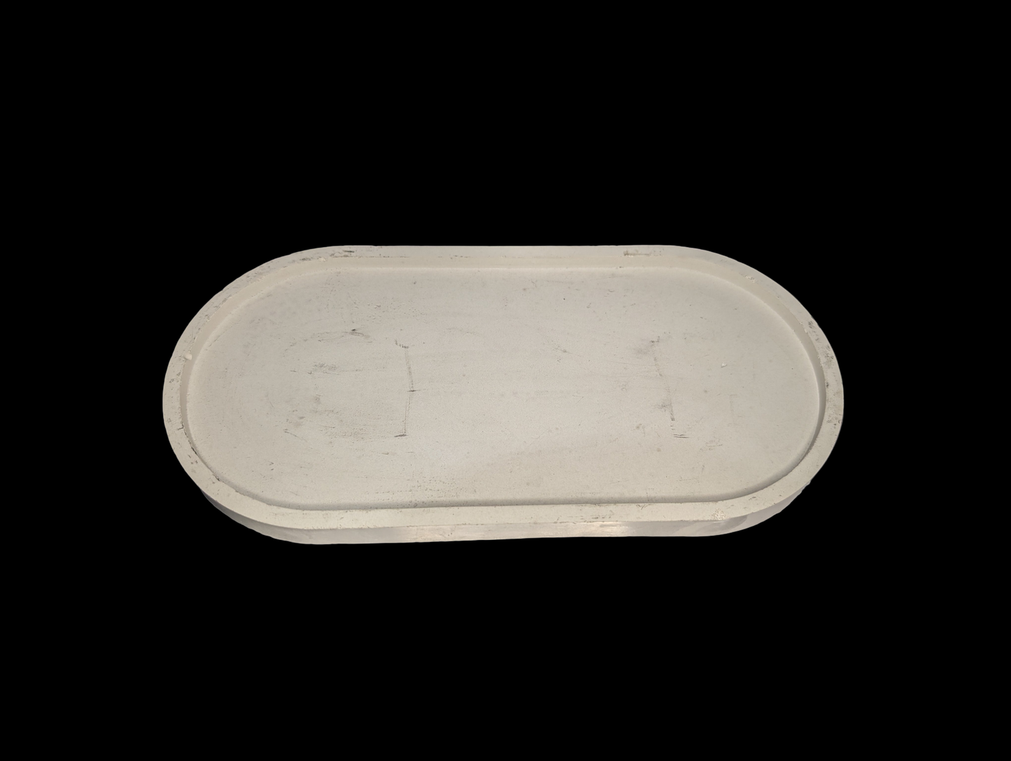 Handmade Oval Concrete Tray – Minimalist Modern Home Décor