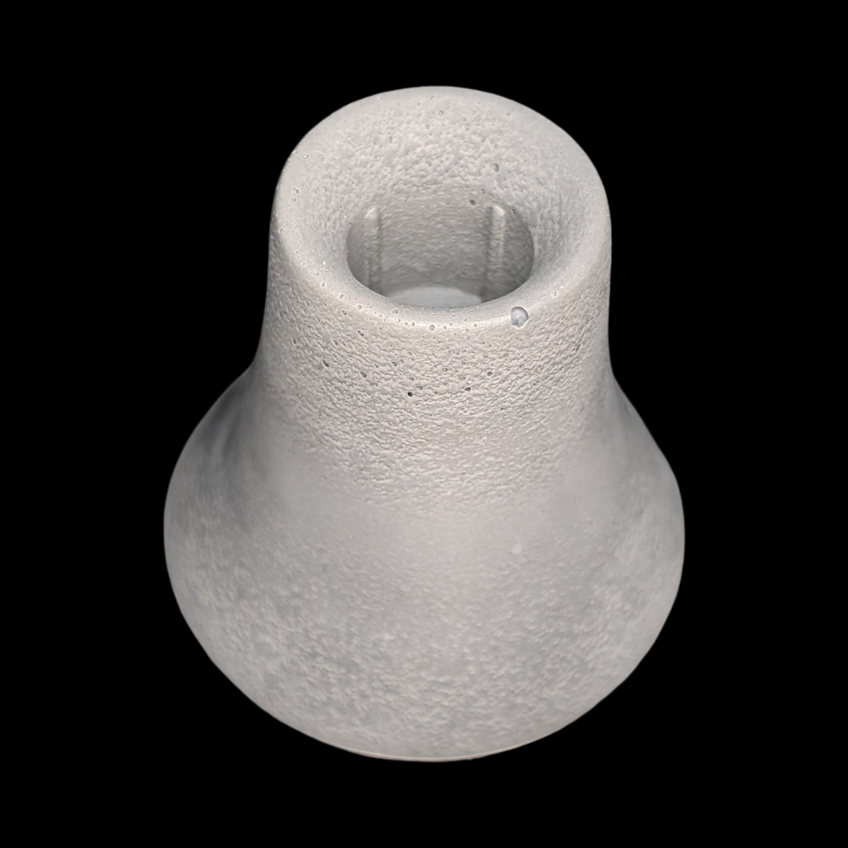 Modern Concrete Pillar Candle Holder in Gray or Marble, Flared Bell Candlestick Stand, Minimalist Industrial Coffee Table & Mantel Decor