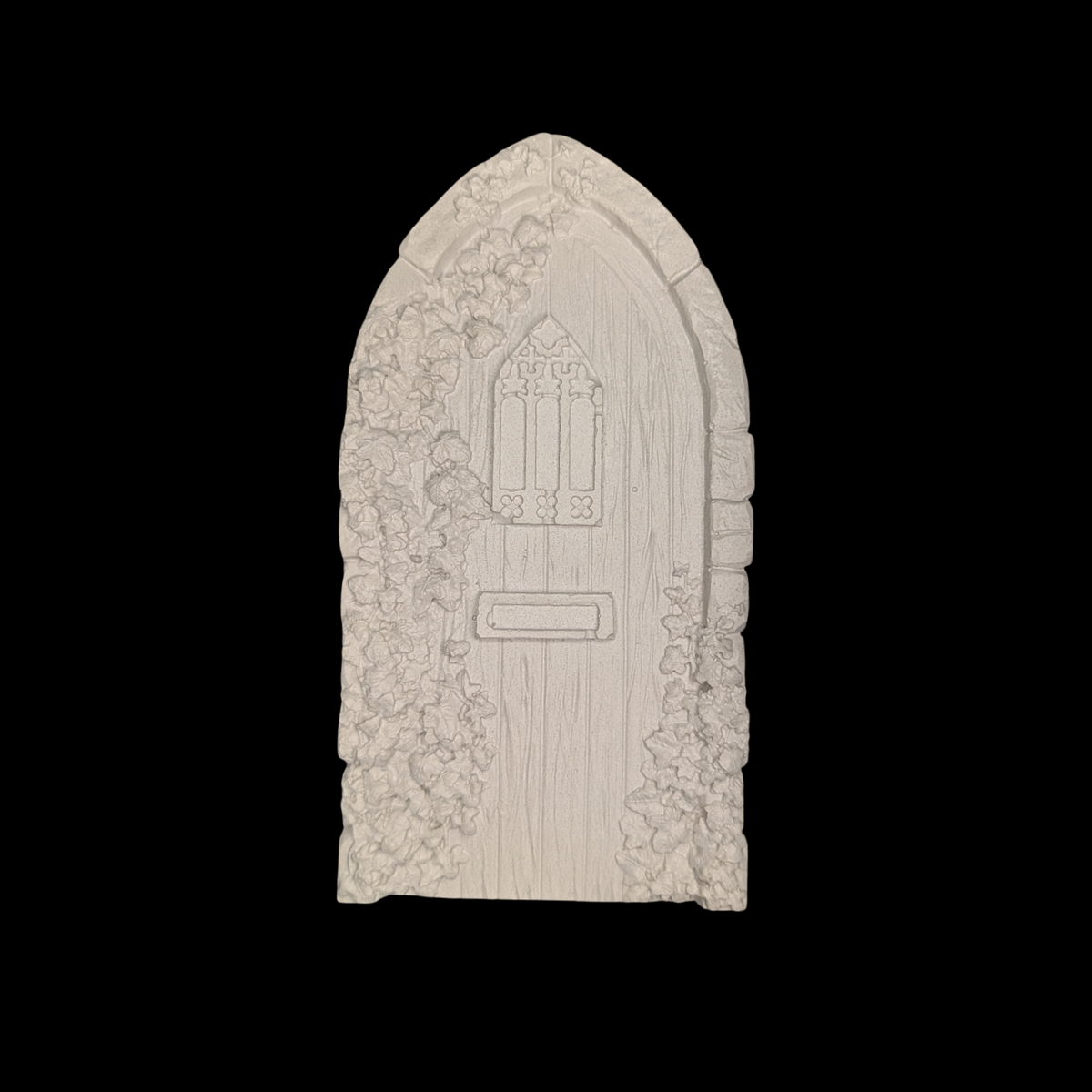 Concrete Fairy House Door, Paint Your Own Baseboard Elf Door, Gothic & Brick Arch Miniature Garden Decor, Whimsical DIY Craft Blanks