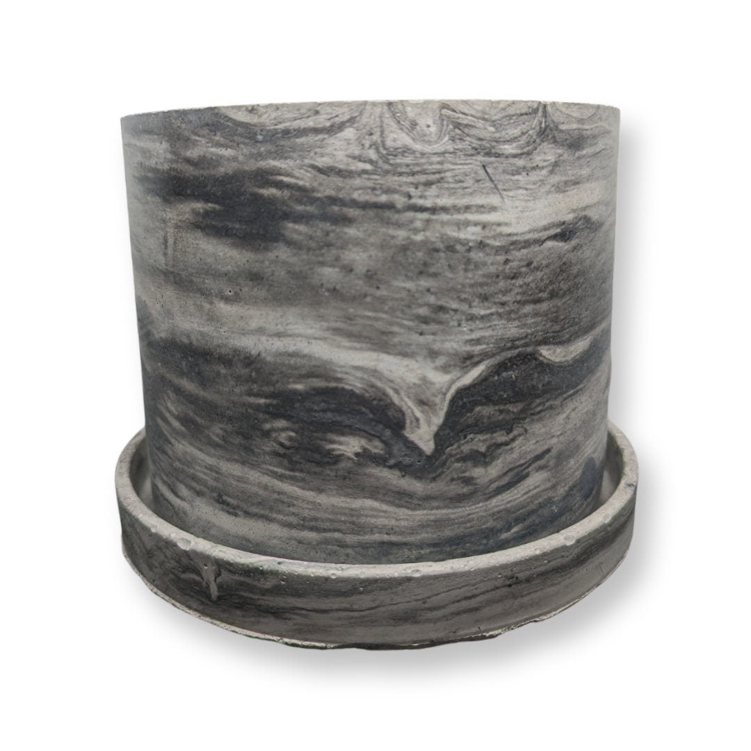 6 Inch Marble Concrete Planter
