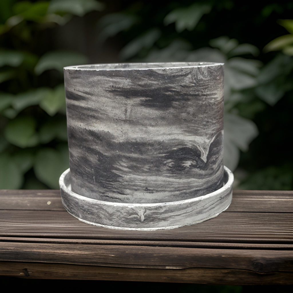 6 Inch Marble Concrete Planter
