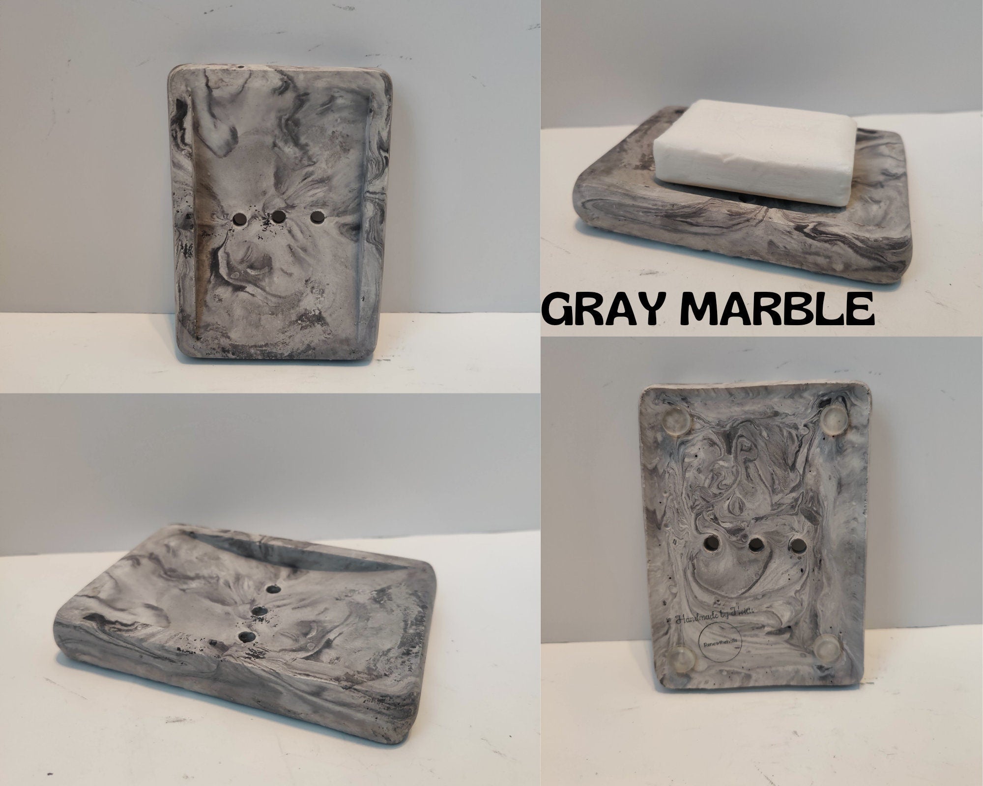 Handmade Concrete Soap Dishes