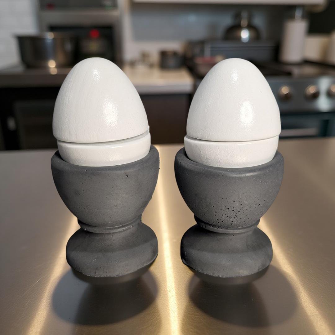 Concrete Egg Holder- Modern Minimalist Egg Cup (Set of 2, 4 or 6)