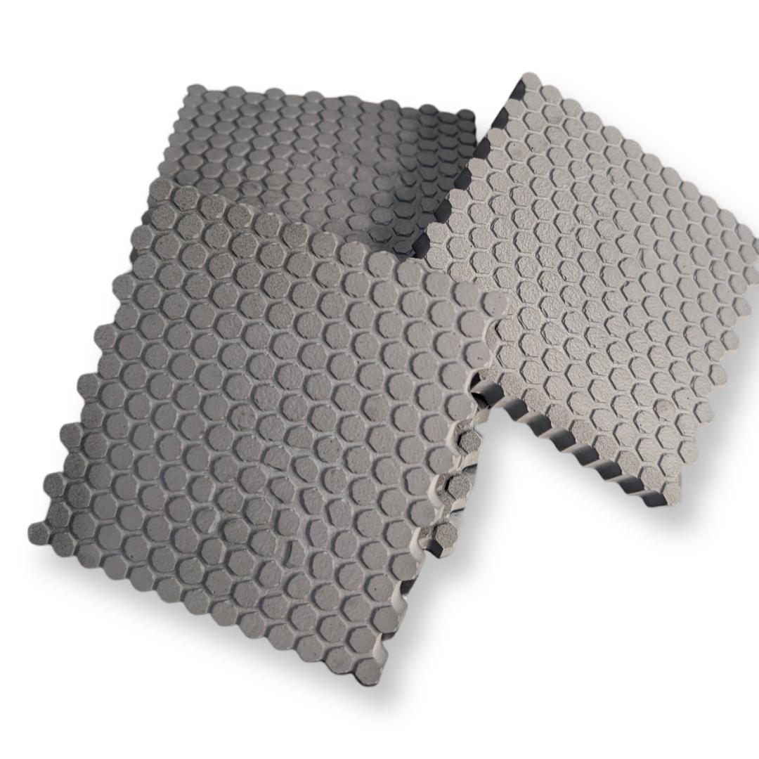 HexGrip Concrete Coasters – Modern Textured Drink Coasters, Minimalist Cement Coasters for Home & Office