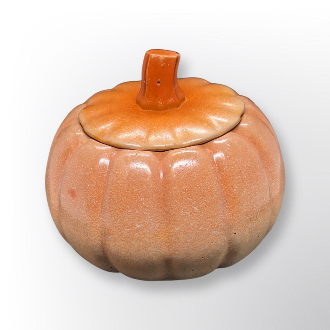 Concrete Pumpkin Trinket Jar
