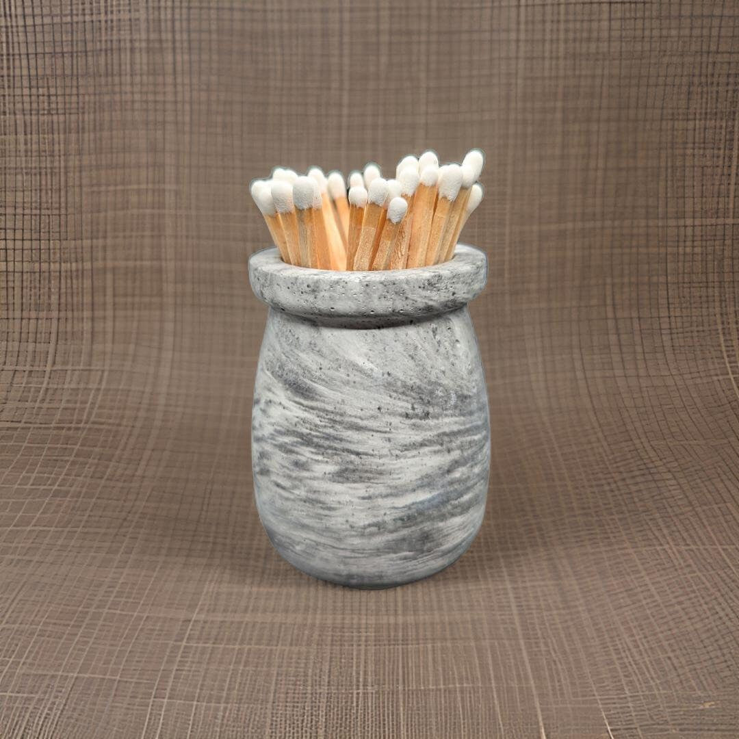 Handmade Trinket Jar with Matches & Striker