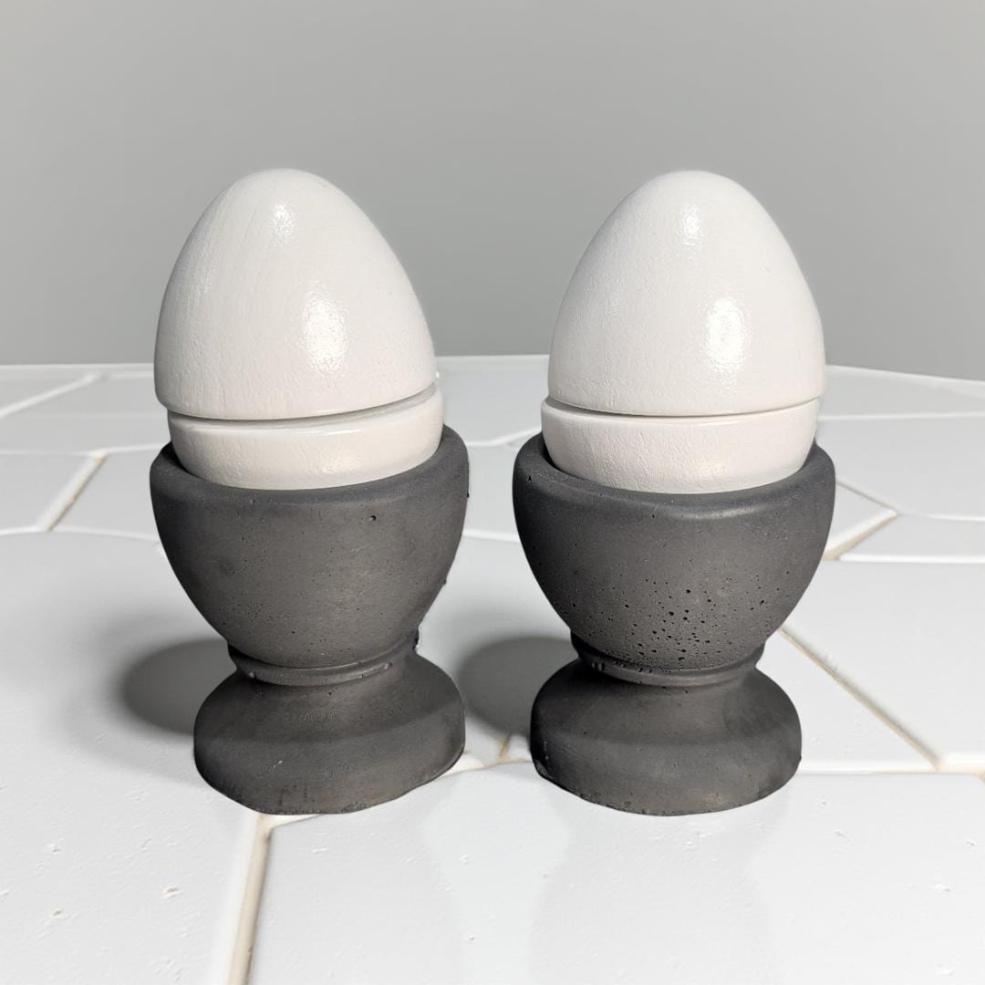 Concrete Egg Holder- Modern Minimalist Egg Cup (Set of 2, 4 or 6)