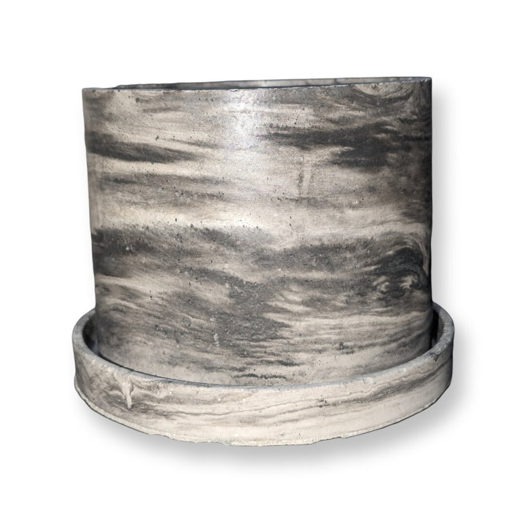 6 Inch Marble Concrete Planter
