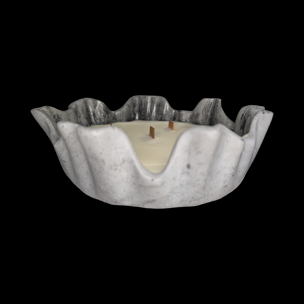 Luxury 5-Wick Concrete Candle Bowl – Chanel No. 5 Inspired Scent