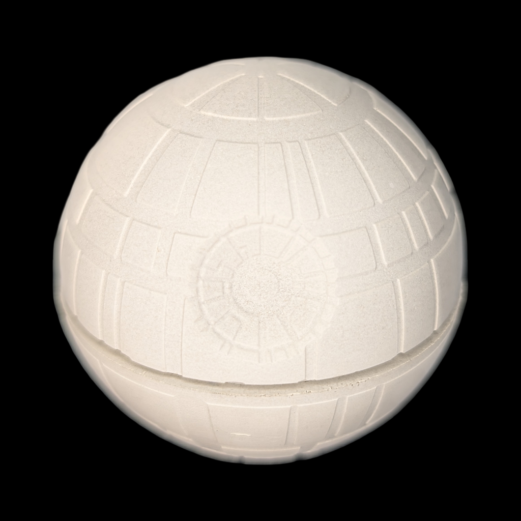 Paint Your Own Galactic Space Station Craft | Unsealed Concrete Galaxy Sphere for Kids Birthday Party Favors, Outer Space Science Fiction Decor, 1 or 12 Pack