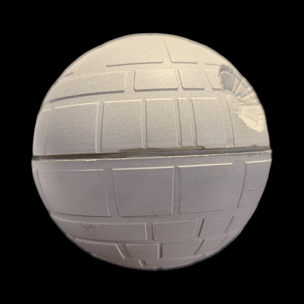 Paint Your Own Galactic Space Station Craft | Unsealed Concrete Galaxy Sphere for Kids Birthday Party Favors, Outer Space Science Fiction Decor, 1 or 12 Pack