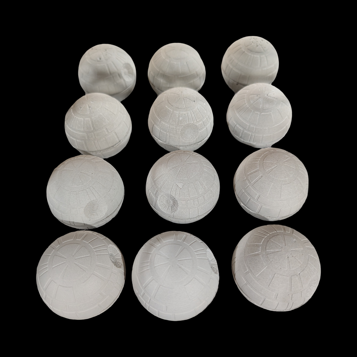 Paint Your Own Galactic Space Station Craft | Unsealed Concrete Galaxy Sphere for Kids Birthday Party Favors, Outer Space Science Fiction Decor, 1 or 12 Pack