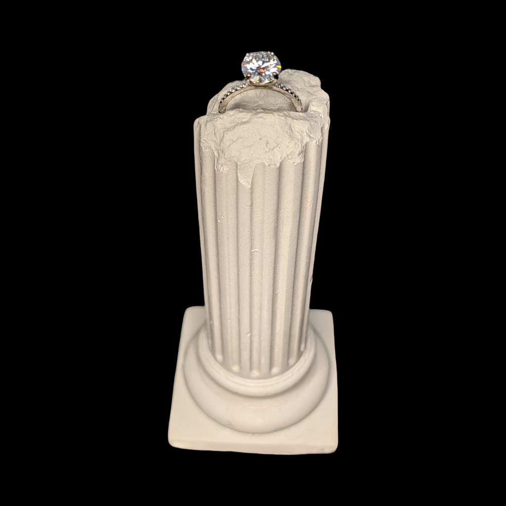 Concrete Column Ring Holder • Roman Pillar Jewelry Display • Ancient Greece Styling Flat Lay Prop for Wedding Photography • Minimalist Ring Stand