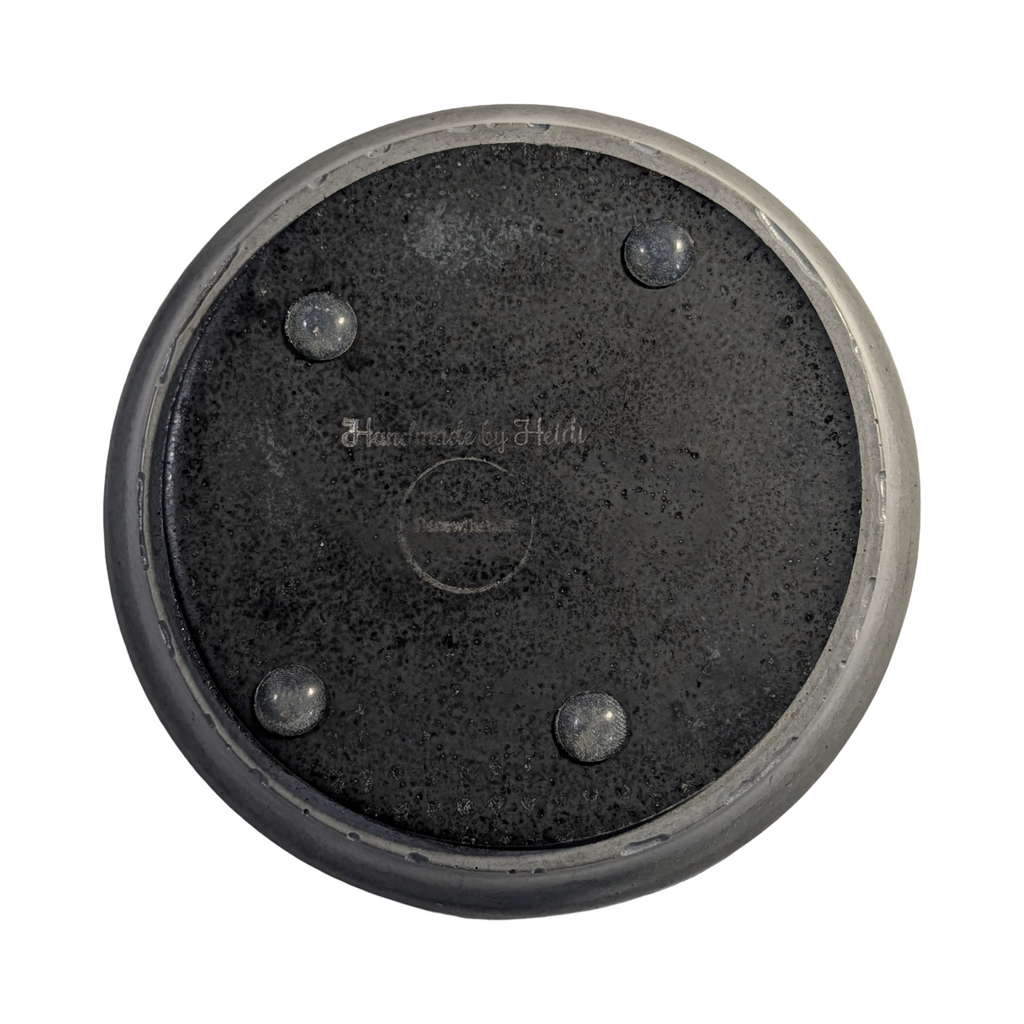 Small Concrete Catchall Tray - 4.7 Inch Round Jewelry Dish, Plant Saucer, Minimalist Key & Ring Holder, Modern Candle Plate, Desk Organizer