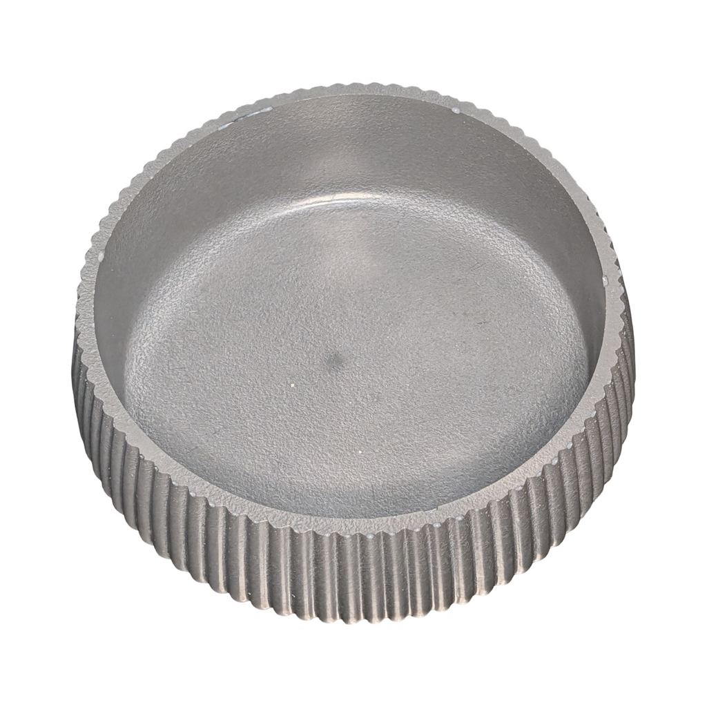 Fluted Concrete Bowl Planter, Modern Ribbed Succulent Pot, Minimalist Grey Catchall Dish, Trinket Key Holder, Nordic Tabletop Home Decor