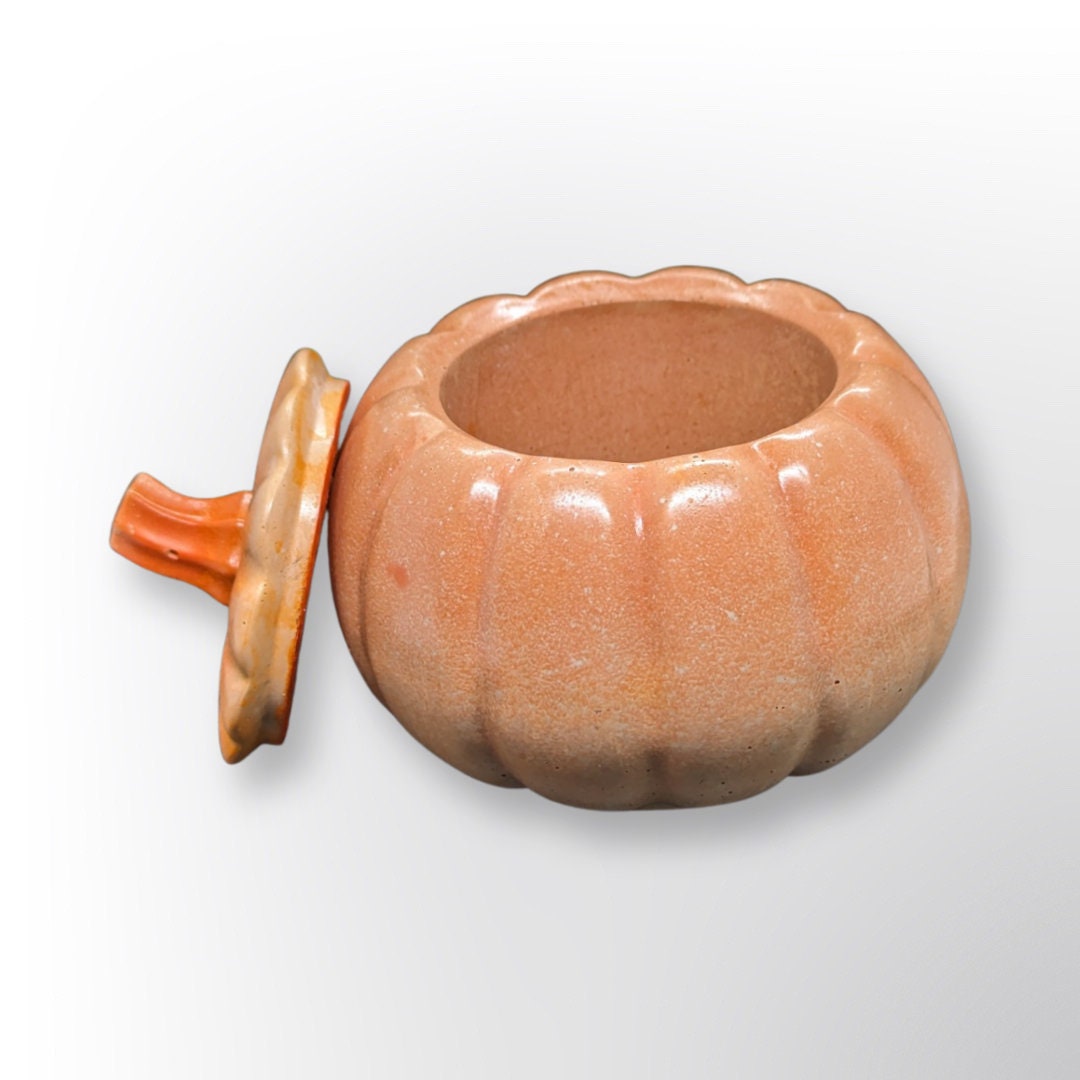 Concrete Pumpkin Trinket Jar