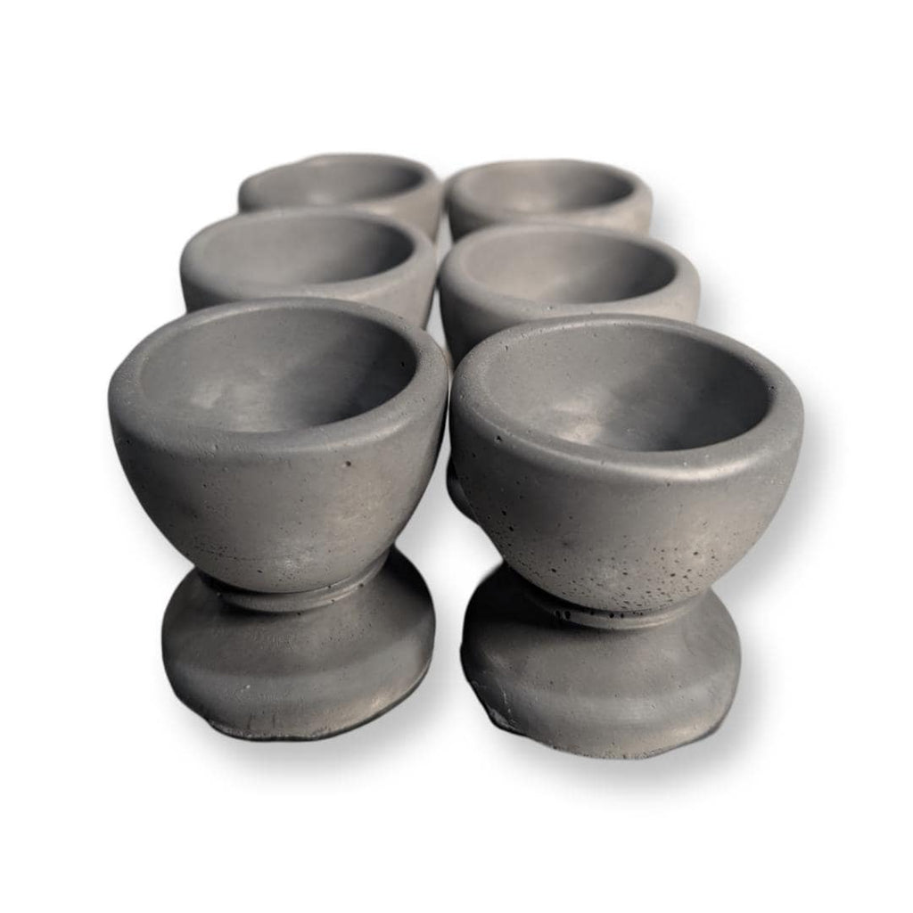 Concrete Egg Holder- Modern Minimalist Egg Cup (Set of 2, 4 or 6)
