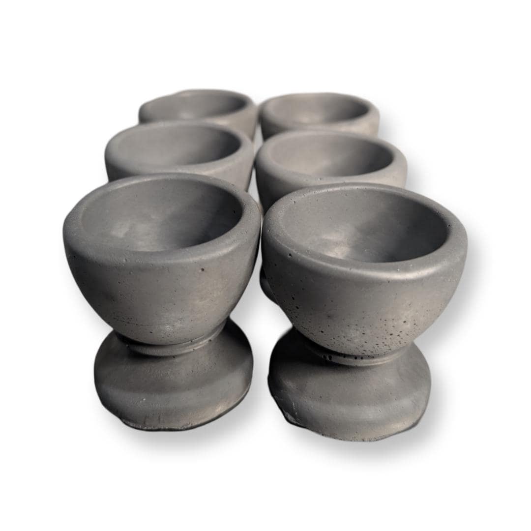 Concrete Egg Holder- Modern Minimalist Egg Cup (Set of 2, 4 or 6)