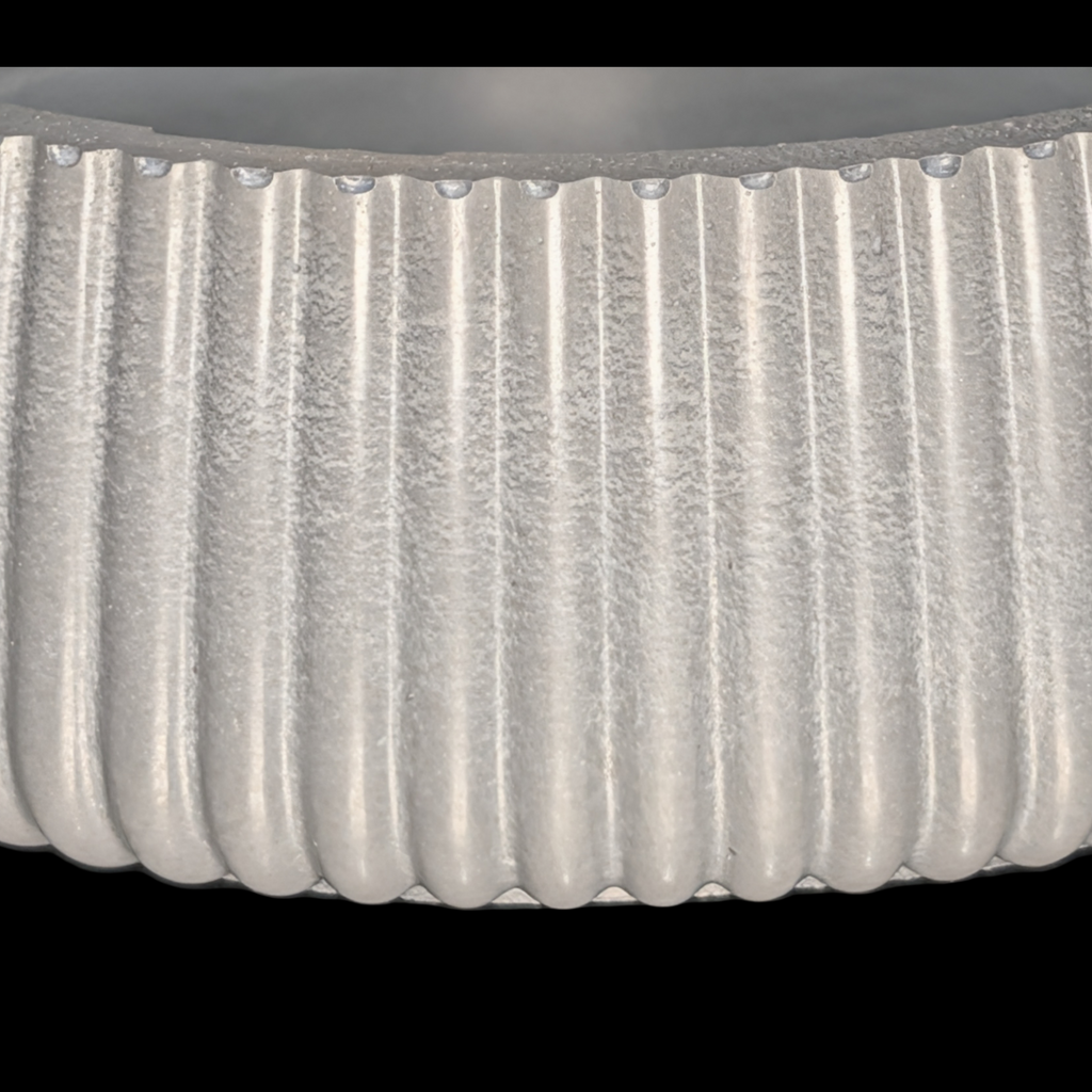 Fluted Concrete Bowl Planter, Modern Ribbed Succulent Pot, Minimalist Grey Catchall Dish, Trinket Key Holder, Nordic Tabletop Home Decor