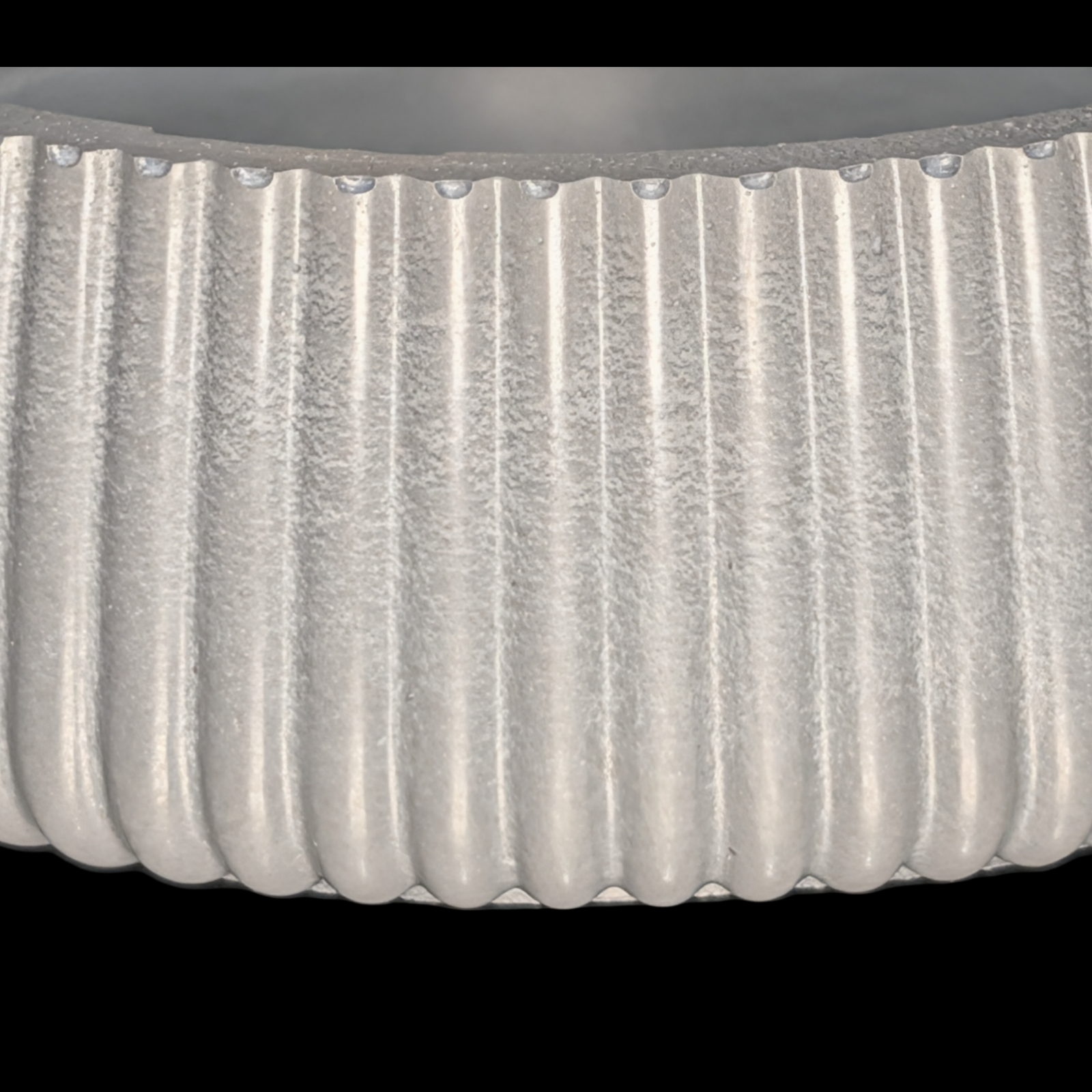 Fluted Concrete Bowl Planter, Modern Ribbed Succulent Pot, Minimalist Grey Catchall Dish, Trinket Key Holder, Nordic Tabletop Home Decor
