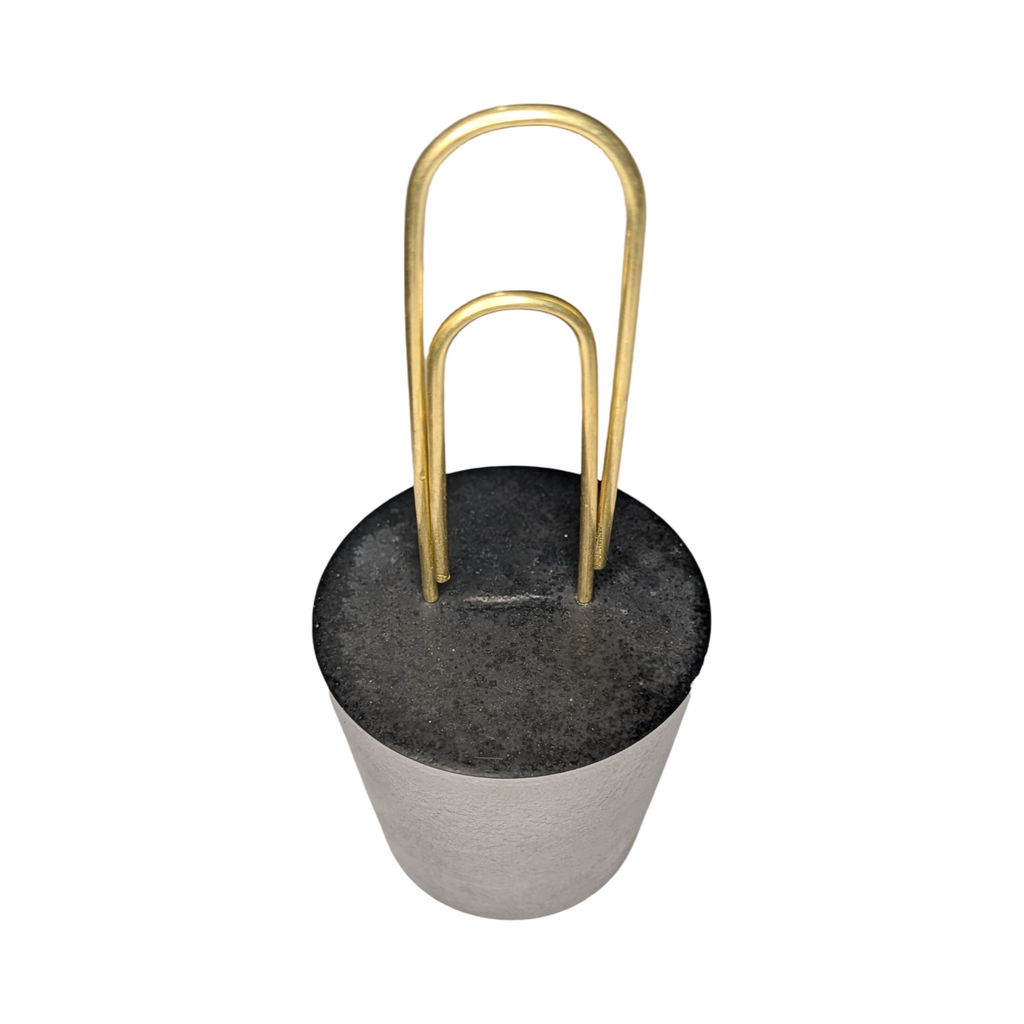 Concrete Photo Holder with Gold Paper Clip, Modern Table Number Holder, Minimalist Desk Card Stand, Wedding Sign & Place Card Display