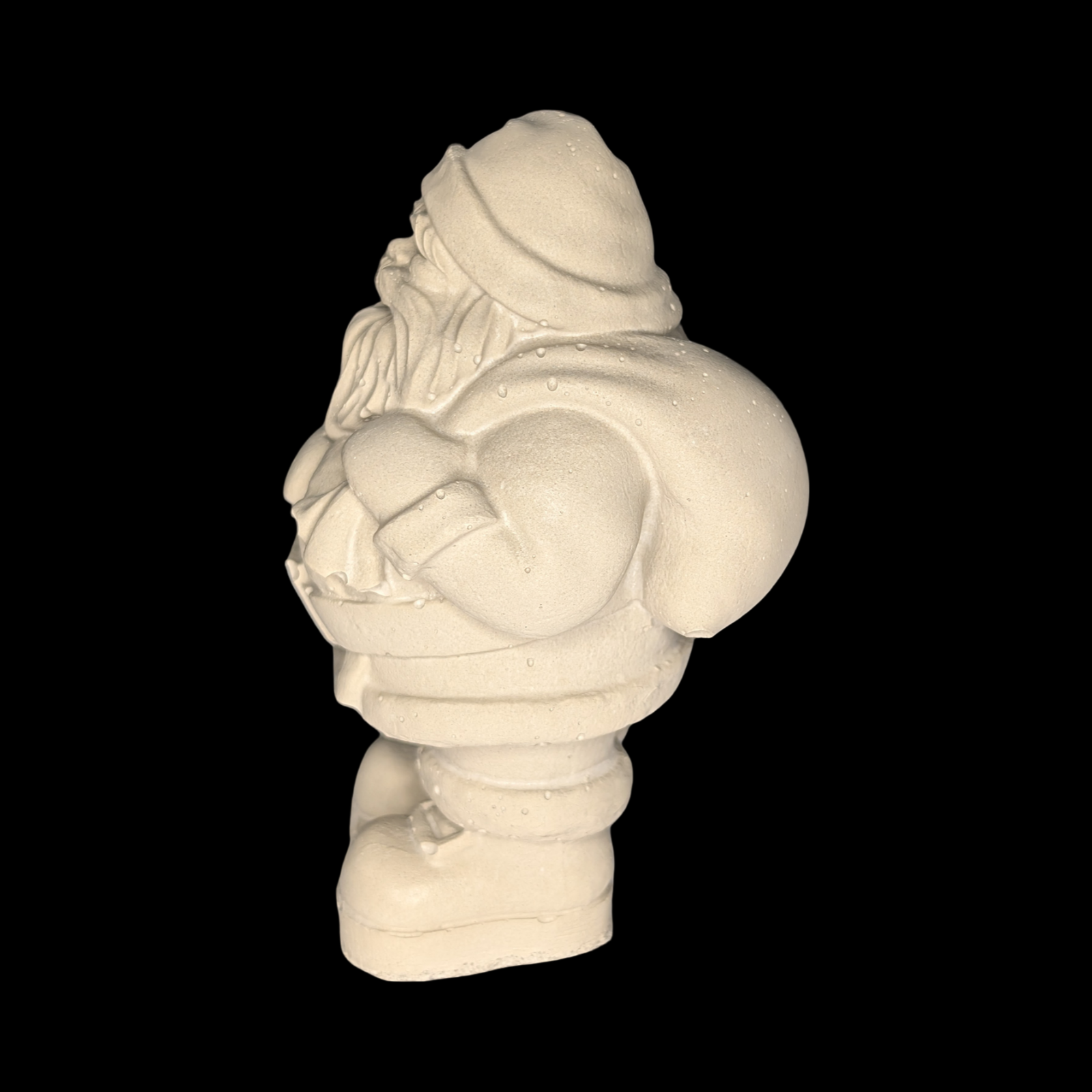 Mini Concrete Santa Claus Figurine, Modern Christmas Shelf Sitter, Concrete Holiday Mantle Decor, Christmas Gnome Paperweight, Paint Your Own Santa Craft