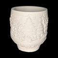Handmade Concrete Winter Jar | Christmas Candle Vessel, DIY Paintable Planter & Holiday Storage Jar | Set of 1 or 2