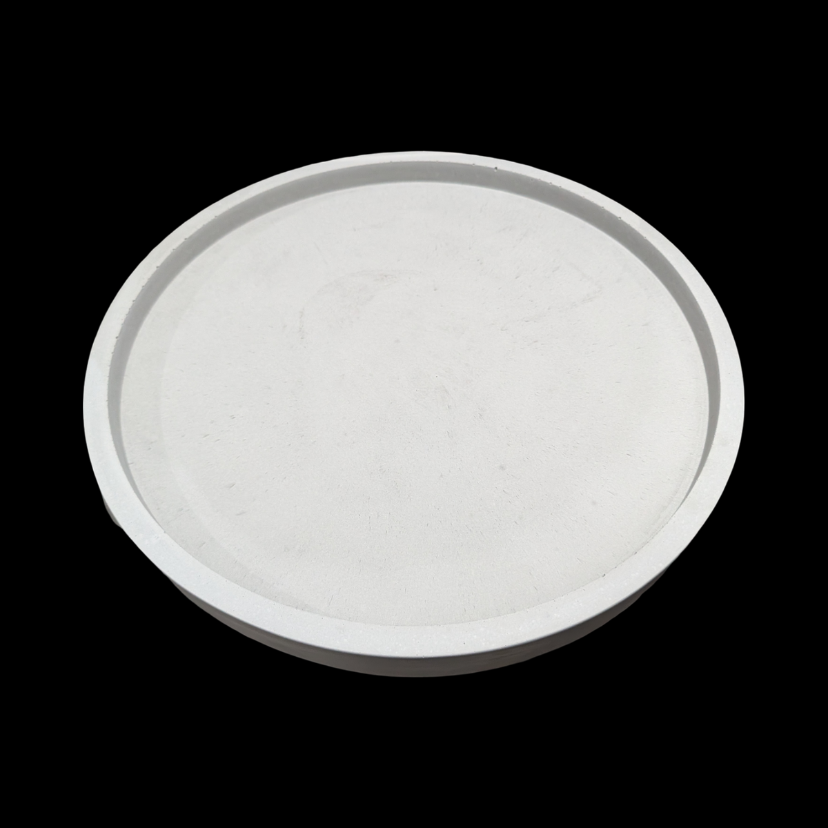 Large 15.5" Concrete Round Tray, Modern Light Gray Decorative Centerpiece, Minimalist Coffee Table Catchall, Cement Vanity & Candle Riser Platter