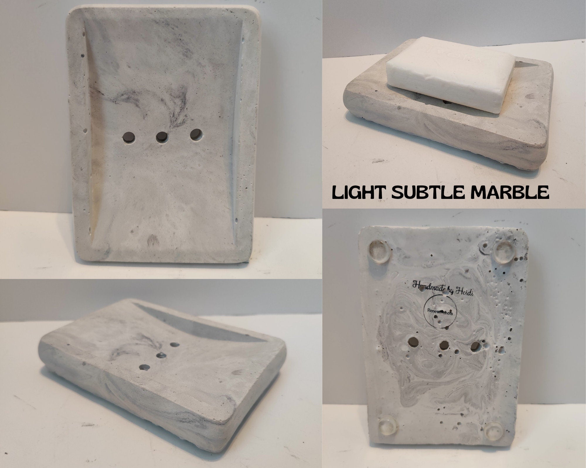 Handmade Concrete Soap Dishes