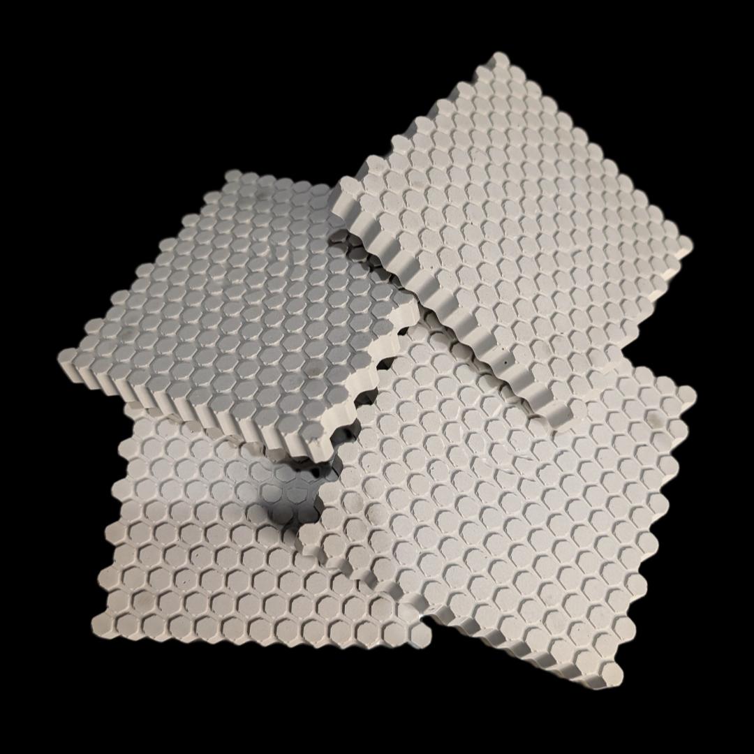 HexGrip Concrete Coasters – Modern Textured Drink Coasters, Minimalist Cement Coasters for Home & Office
