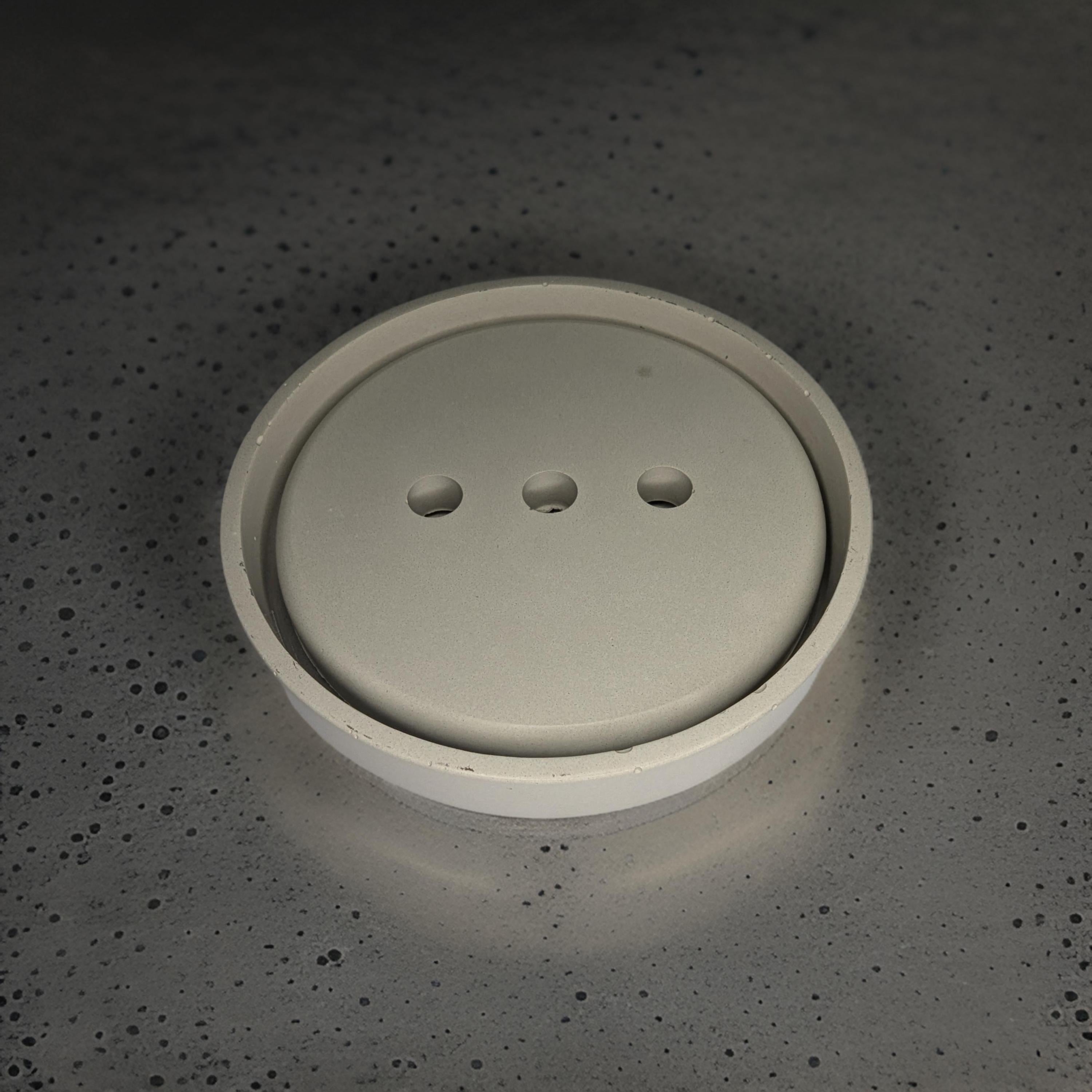 Concrete 2 Piece Soap Dish Set