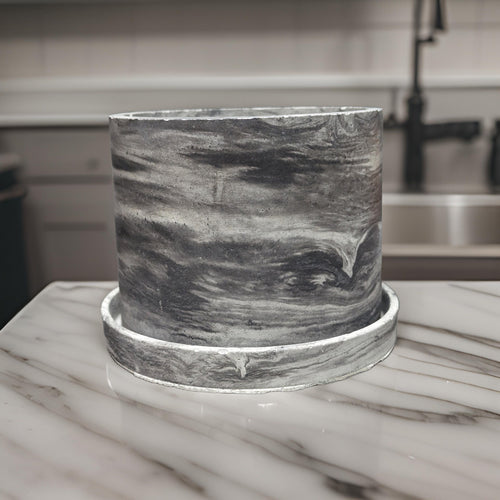 6 Inch Marble Concrete Planter