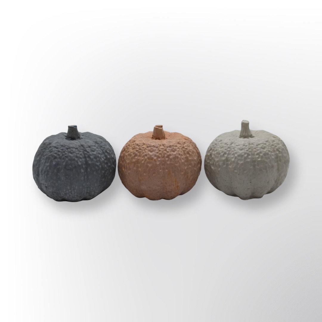 Mini Handmade Concrete Pumpkins