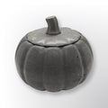 Concrete Pumpkin Jar with Lid | Halloween Candy Dish | Modern Fall Candle Vessel | Cement Pumpkin Trinket Box | Autumn Jewelry Storage