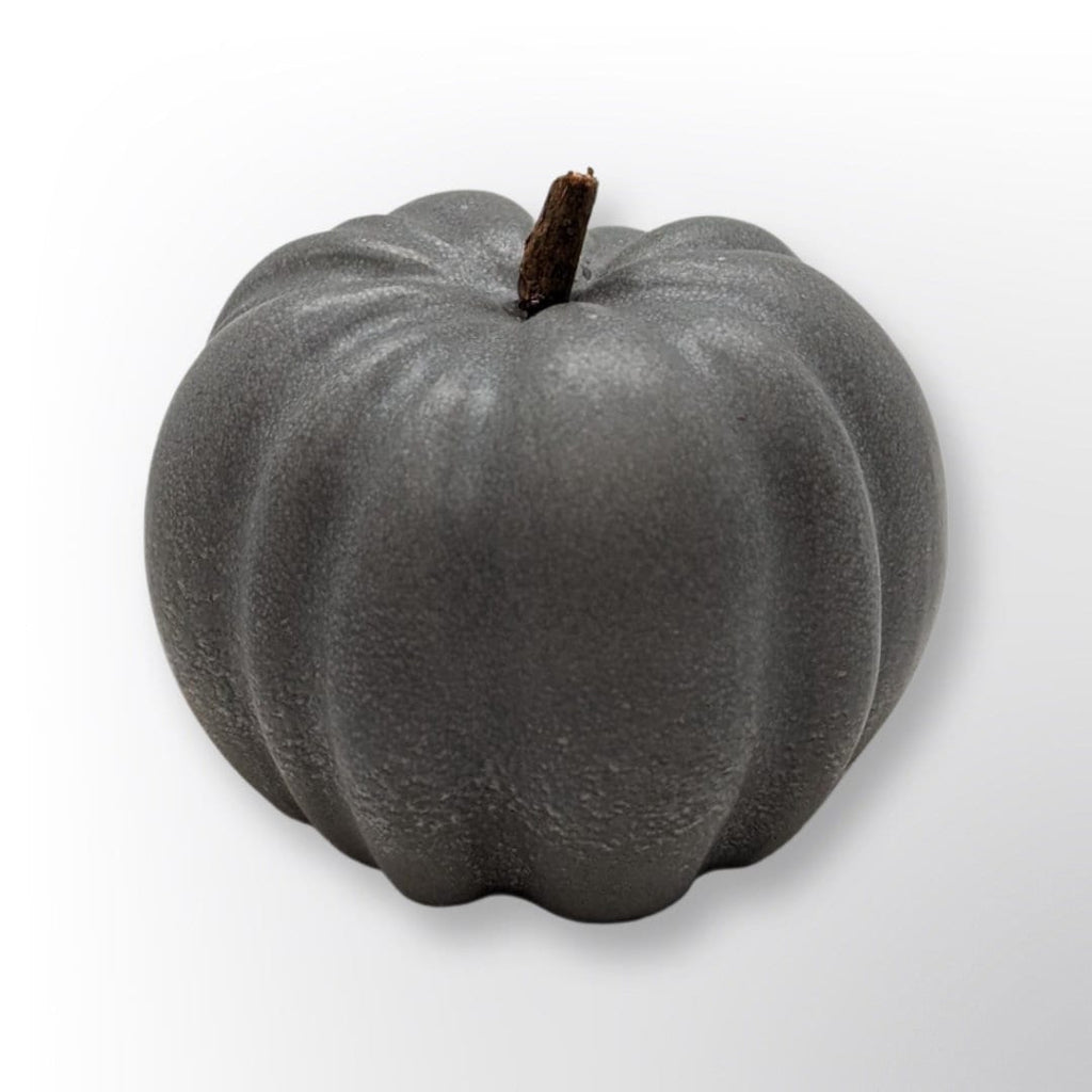 Concrete Pumpkin With Wooden Stem