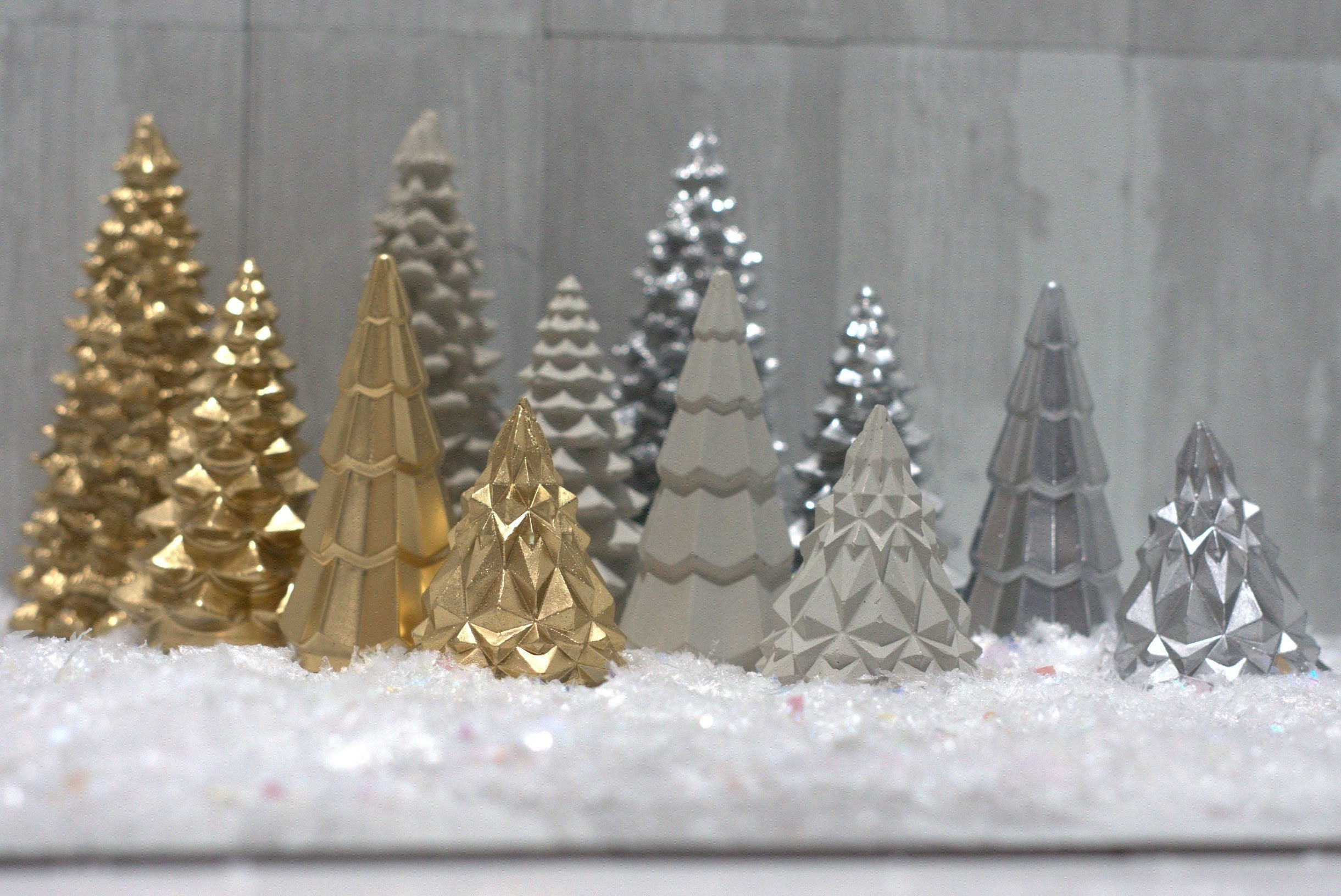 Handmade Concrete Christmas Trees