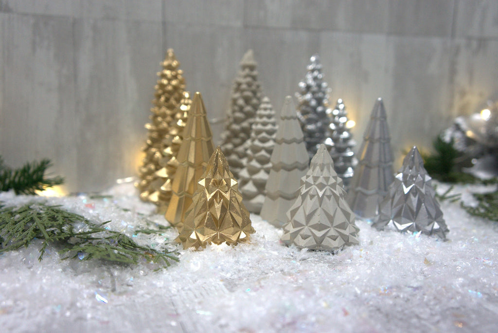 Handmade Concrete Christmas Trees