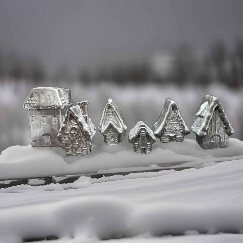 Mini Concrete Christmas Village Set