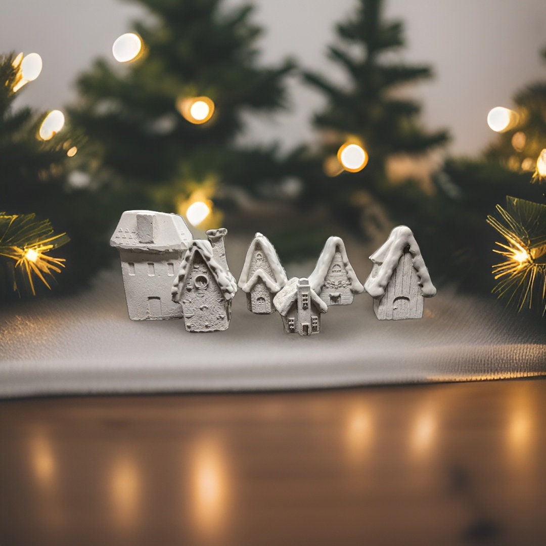 Mini Concrete Christmas Village Set