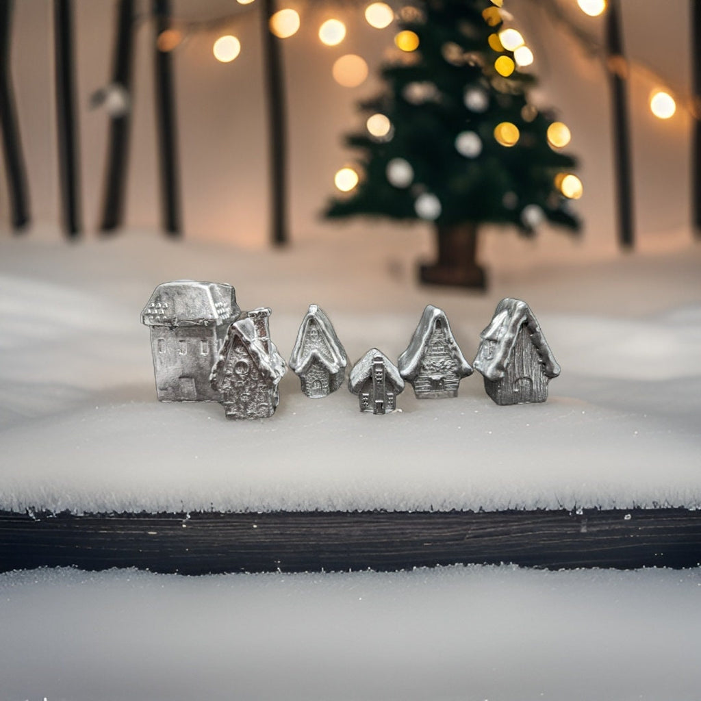 Mini Concrete Christmas Village Set