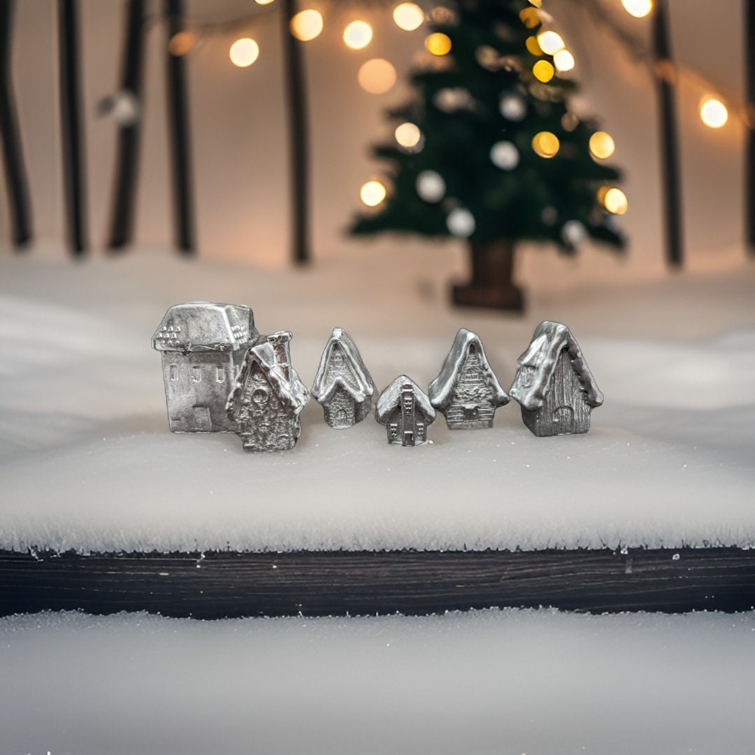 Mini Concrete Christmas Village Set