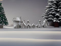 Mini Concrete Christmas Village Set