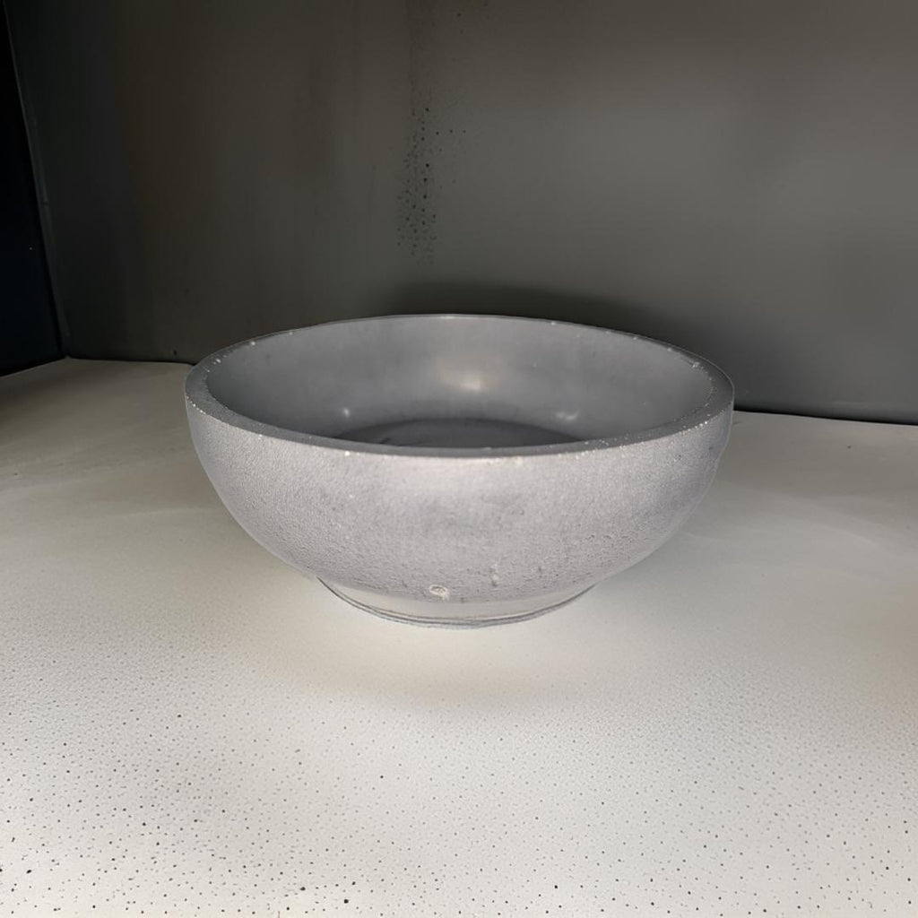 8 Inch Concrete Decorative Bowl | Modern Minimalist Centerpiece | Industrial Cement Fruit Bowl | Large Round Grey Stone Entryway Catchall