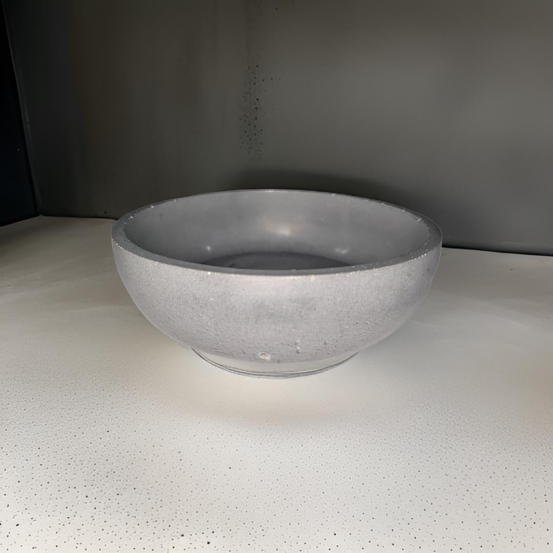 8 Inch Concrete Decorative Bowl | Modern Minimalist Centerpiece | Industrial Cement Fruit Bowl | Large Round Grey Stone Entryway Catchall