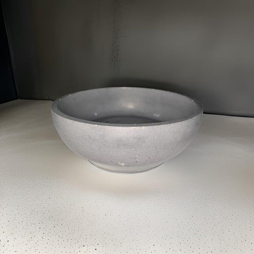 8 Inch Concrete Decorative Bowl | Modern Minimalist Centerpiece | Industrial Cement Fruit Bowl | Large Round Grey Stone Entryway Catchall