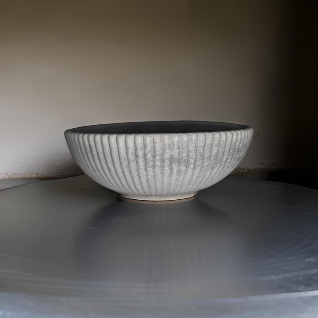 Gray Large Handmade Concrete Bowl – Modern Minimalist Decor