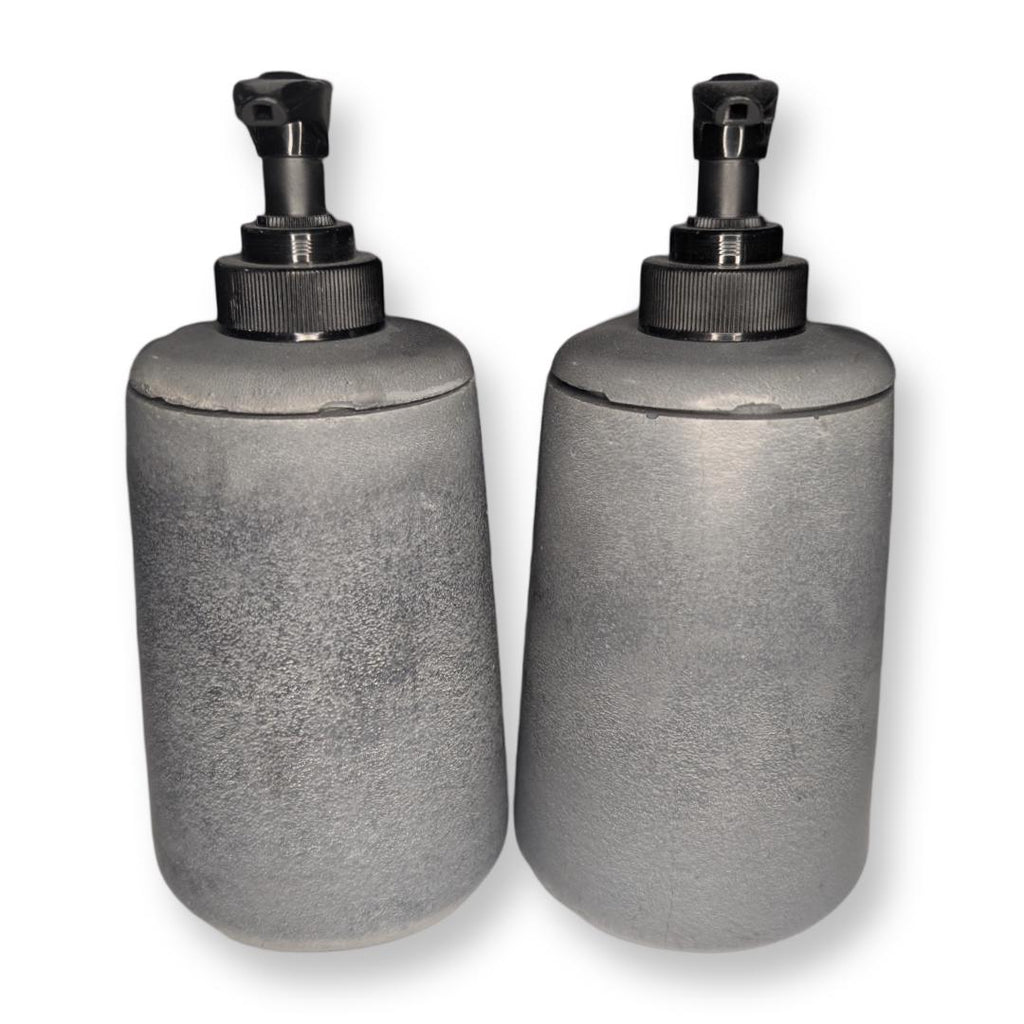 Concrete Soap Dispenser Bottle With Black Pump