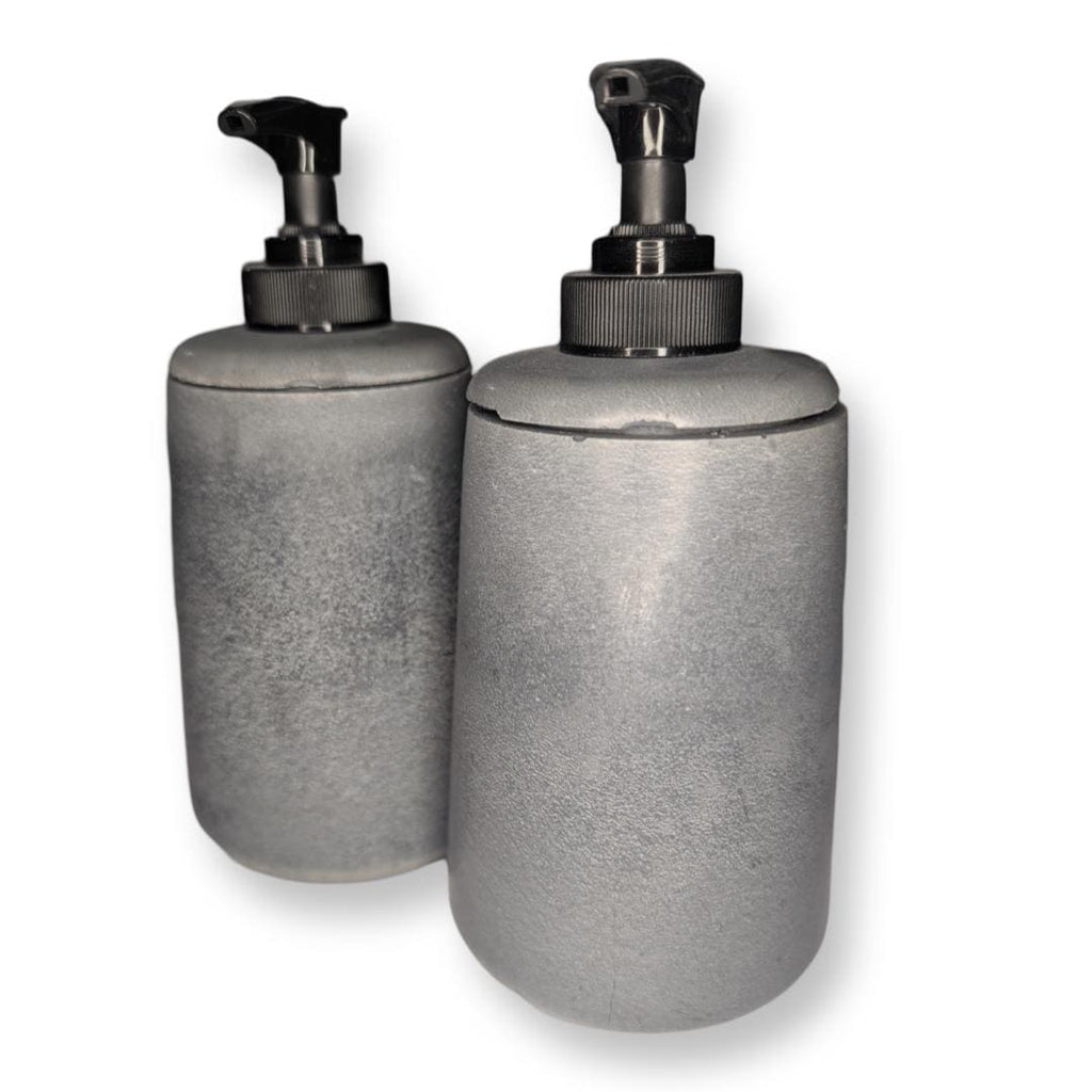 Concrete Soap Dispenser Bottle With Black Pump